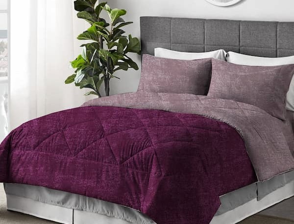 تصویر 4 از رو تختی بنفش ساده و مینیمال با کیفیت